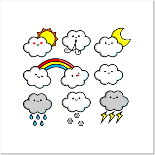 Clouds Emoji Posters and Art